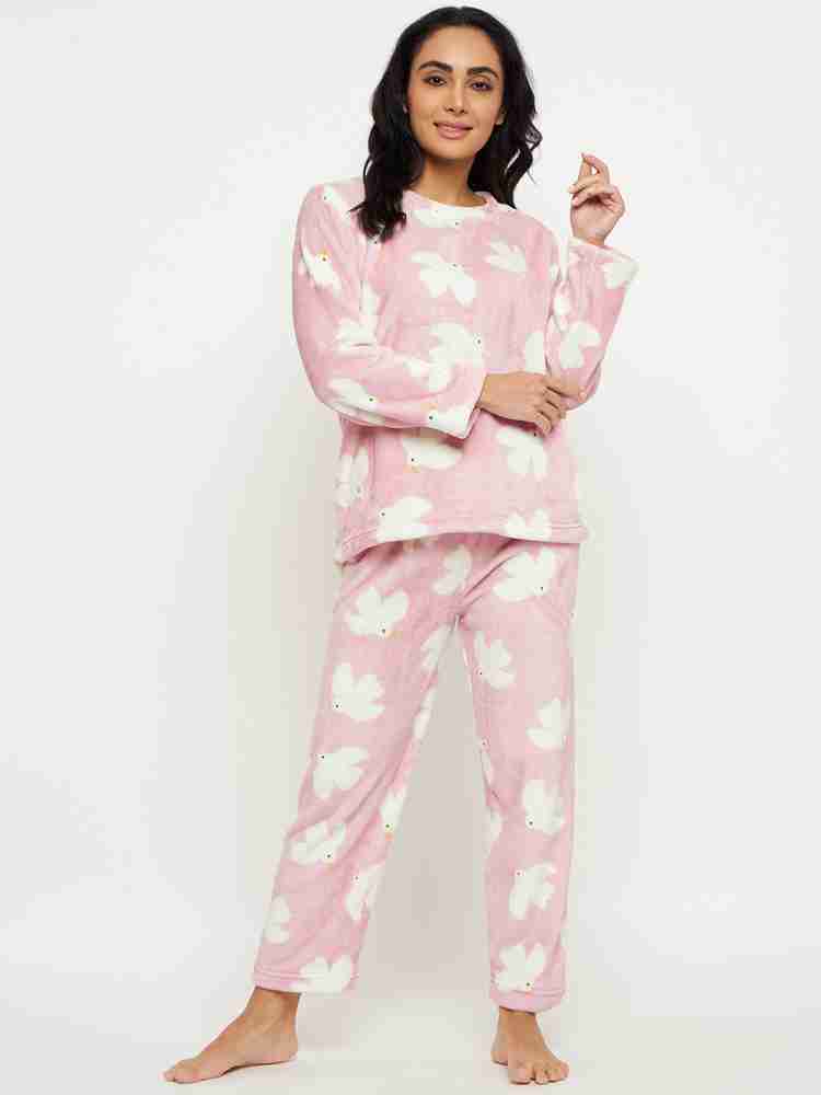Silk Polka Dot Pyjamas - Adult Pink