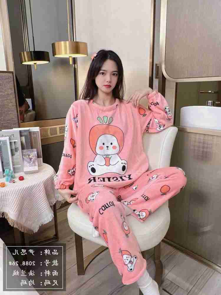 Lugo Women Printed Pink Night Suit Set Price in India - Buy Lugo Women Printed  Pink Night Suit Set at  Night Suit Set