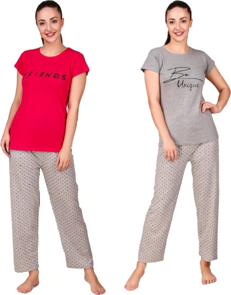 ANIXA Women Printed Multicolor Top & Pyjama Set Price in India - Buy ANIXA  Women Printed Multicolor Top & Pyjama Set at  Top & Pyjama Set