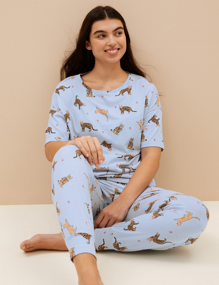 MARKS SPENCER Women Printed Blue Top Pyjama Set Price in India Buy MARKS SPENCER Women Printed Blue Top Pyjama Set at Flipkart Top Pyjama Set