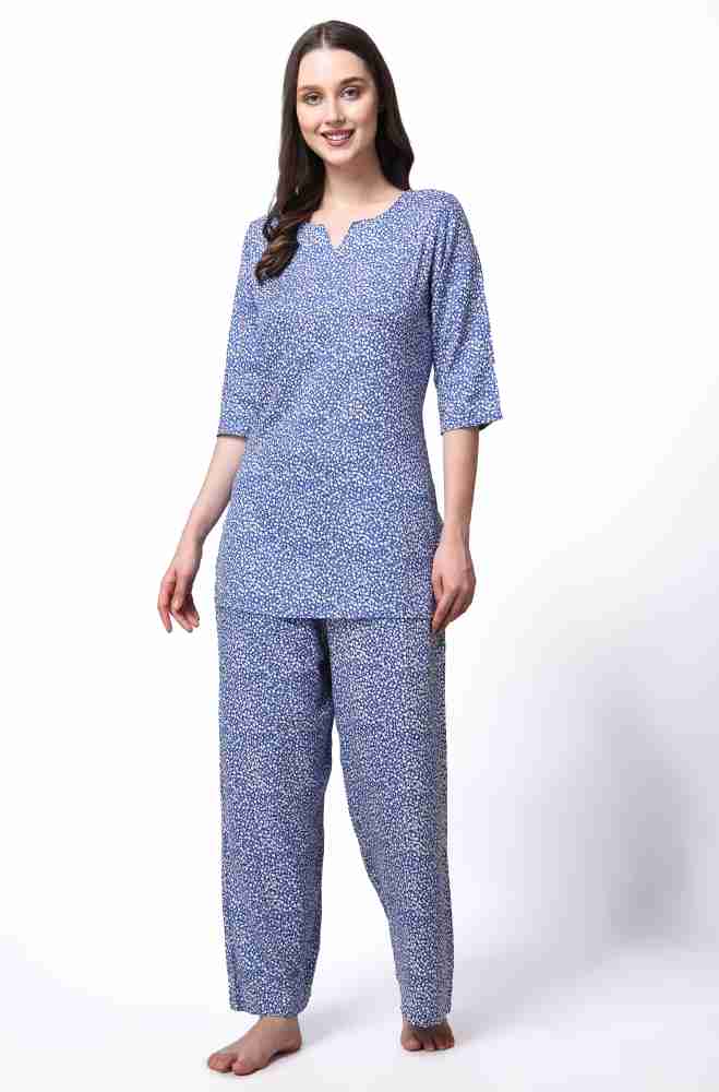 SUUT CLOTHING Women Printed Light Blue Night Suit Set Price in India - Buy  SUUT CLOTHING Women Printed Light Blue Night Suit Set at  Night  Suit Set