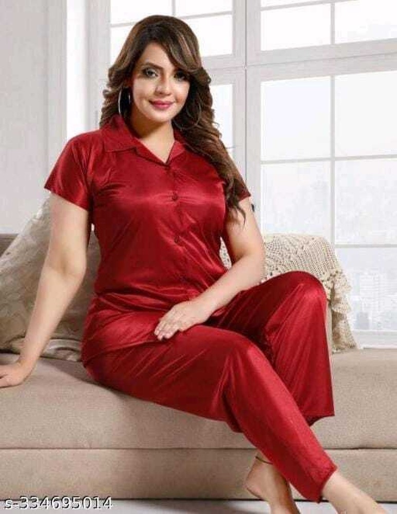 Fusion View Women Solid Maroon Night Suit Set Price in India - Buy Fusion  View Women Solid Maroon Night Suit Set at  Night Suit Set
