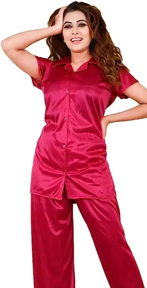 Pink colour night sale suit