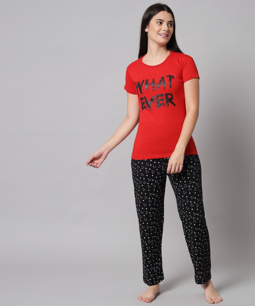 Red pyjama online top