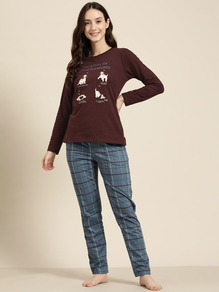 Womens long sleeve online pyjamas