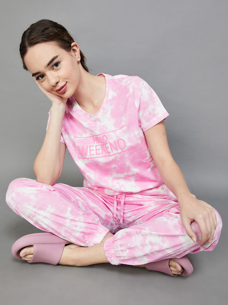 Ginger by Lifestyle Women Printed Pink Night Suit Set Price in India Buy Ginger by Lifestyle Women Printed Pink Night Suit Set at Flipkart Night Suit Set