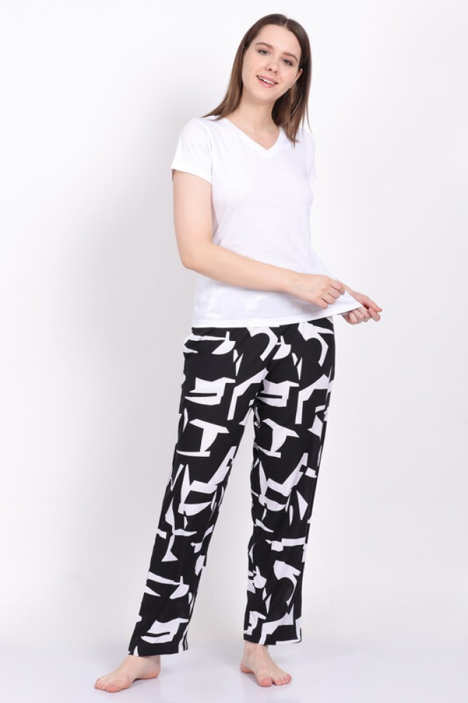 Black and cheap white pj set