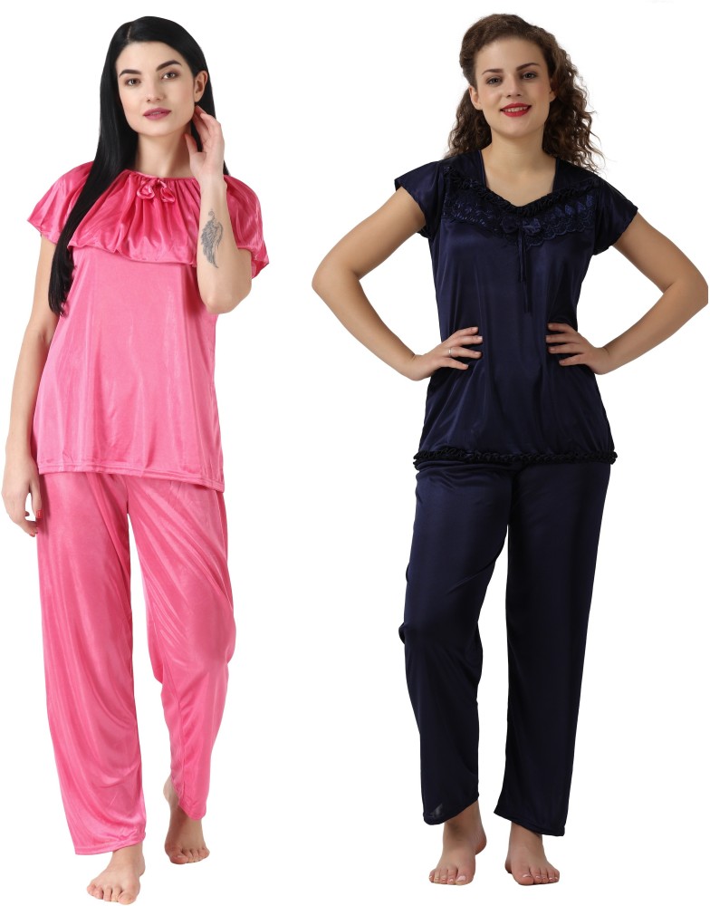 SBJE Girls Solid Pink Night Suit Set Price in India Buy SBJE Girls Solid Pink Night Suit Set at Flipkart Night Suit Set