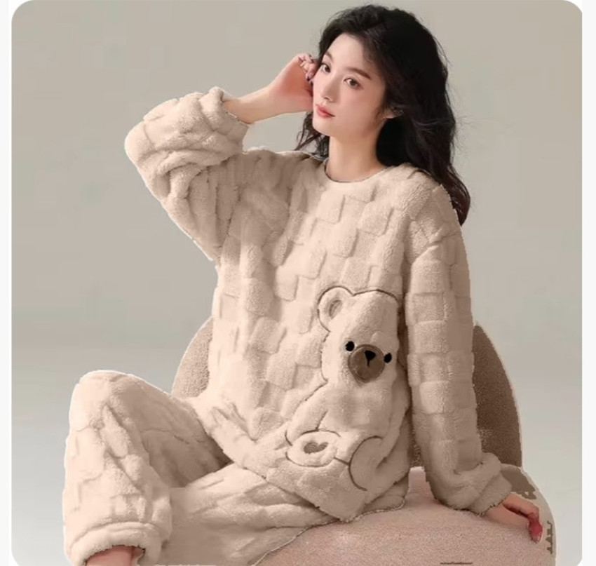 Myntra Teddy Bear Crop Top Trouble Oversized Drop Shoulder Hoodies