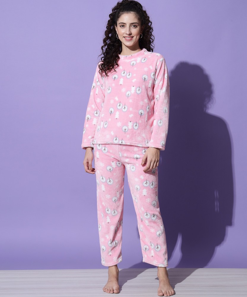 Trendy World Women Printed Pink Night Suit Set Price in India Buy Trendy World Women Printed Pink Night Suit Set at Flipkart Night Suit Set