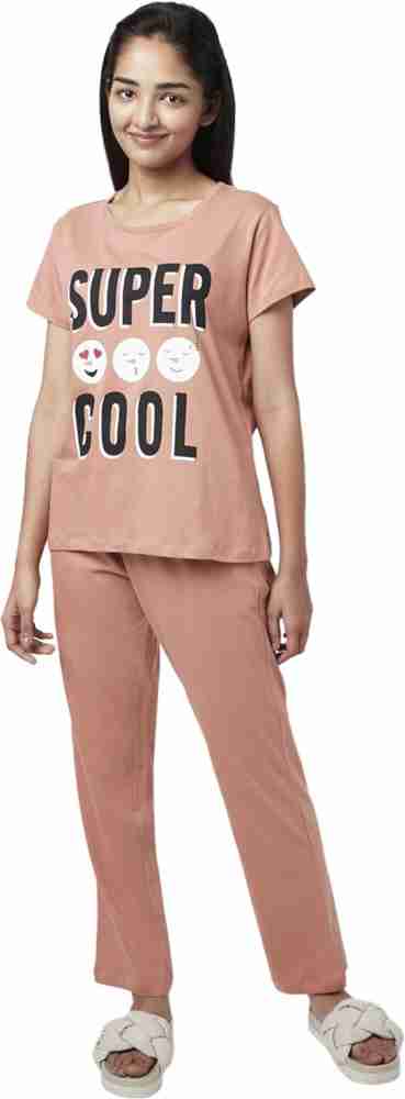 YU by Pantaloons Women Graphic Print, Printed Pink Top & Pyjama Set Price  in India - Buy YU by Pantaloons Women Graphic Print, Printed Pink Top & Pyjama  Set at  Top