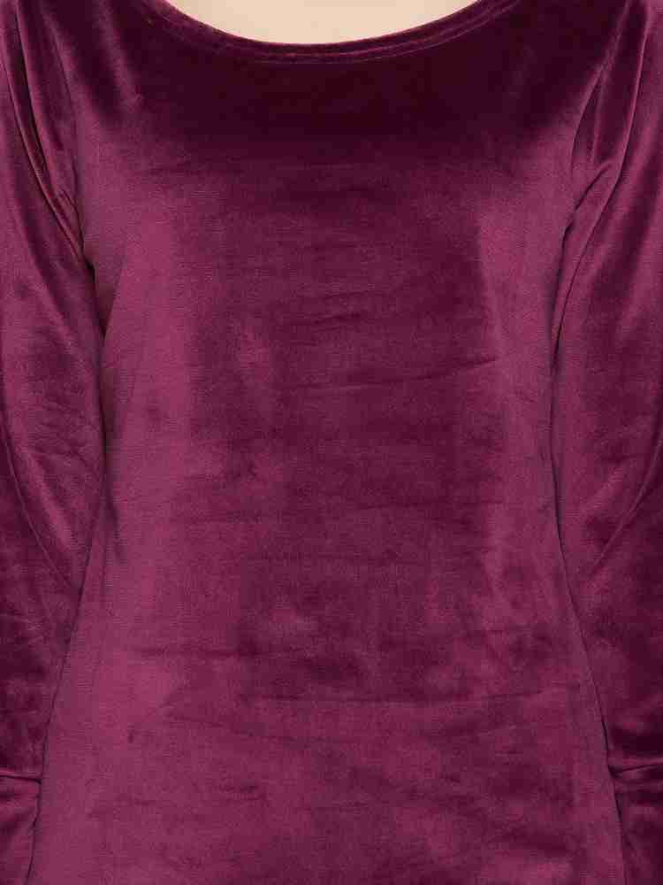 Buy Clovia Women Purple Solid 7 Piece Nightdress Set - Nightdress for Women  9257553