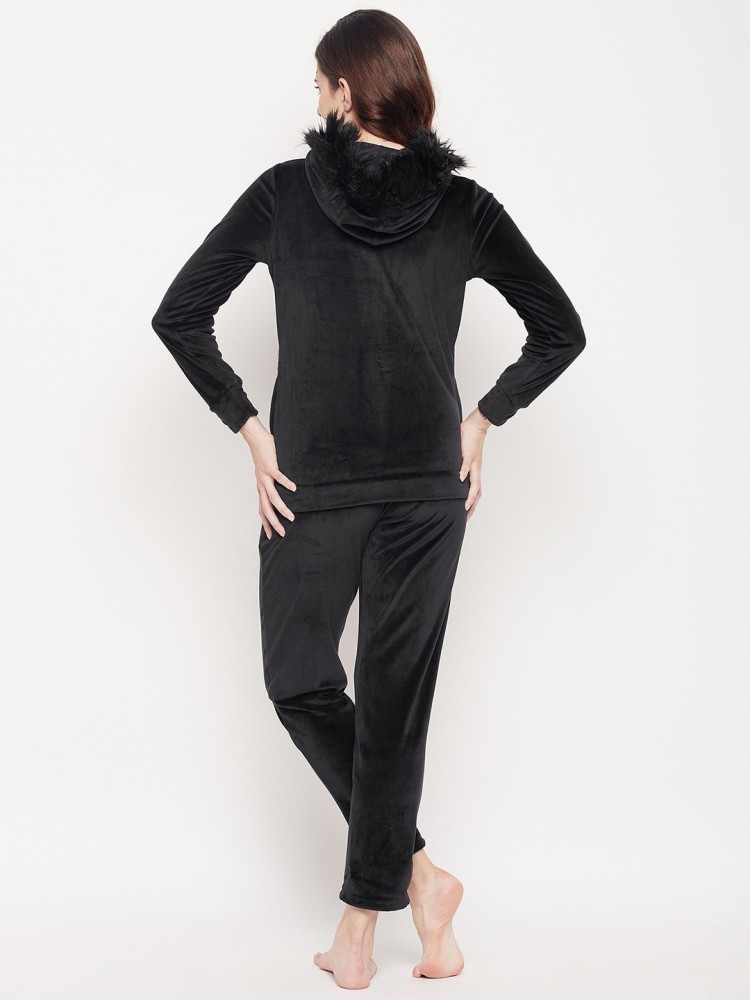Buy Qlee Women Solid Shirt & Pyjama Set Night Suit For Night Wear Black M  Online at Best Prices in India - JioMart.