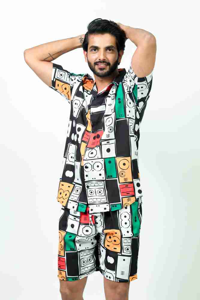 Printed night suit for men deals