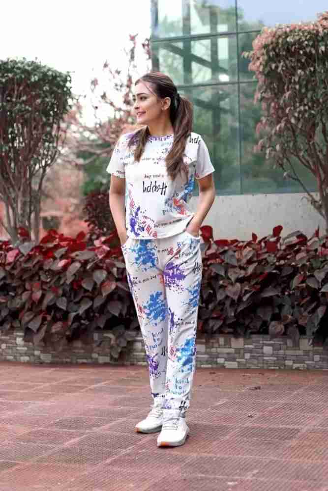 AARAV FASHION Women Ombre/Dyed White Night Suit Set Price in India
