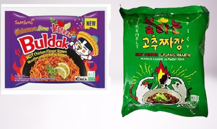 Samyang Buldak Habanero&PapperJijjang Flavour Korean Noodles(Pack of  2), (Imported) Instant Noodles Non-vegetarian Price in India - Buy Samyang  Buldak Habanero&PapperJijjang Flavour Korean Noodles(Pack of 2)