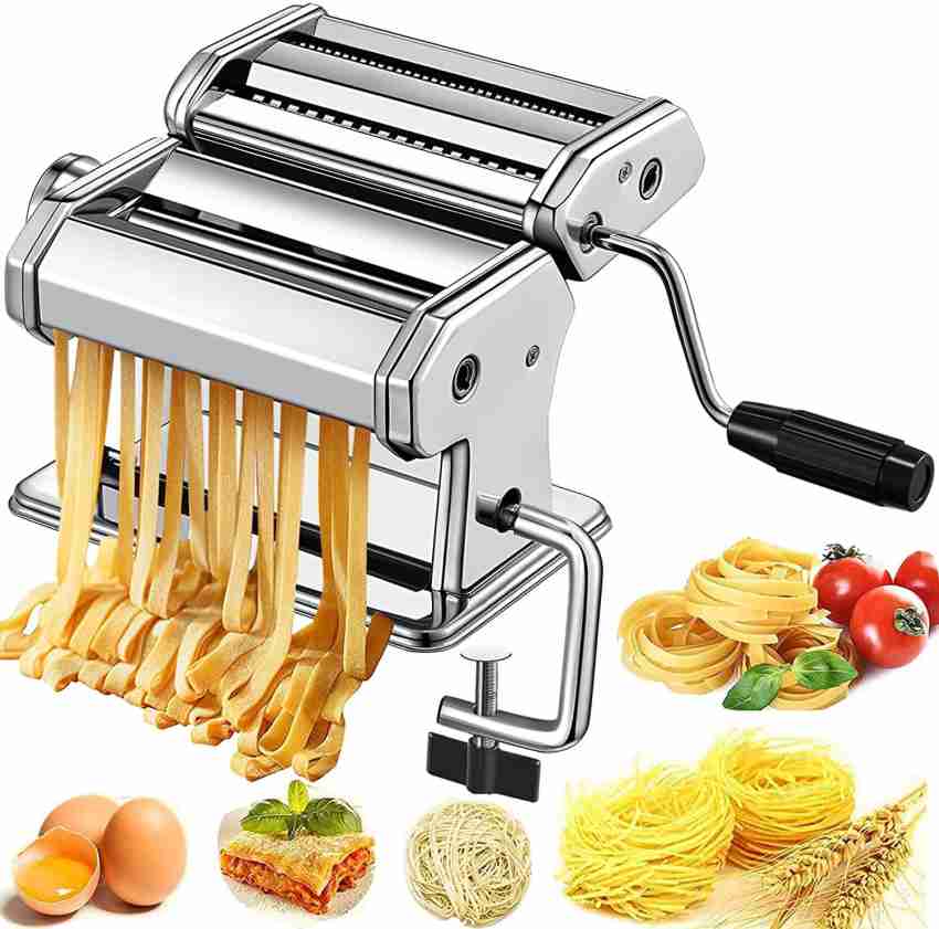 Pasta Maker Machine Hand Crank - Roller Cutter Noodle Makers Kit Stainless  Steel
