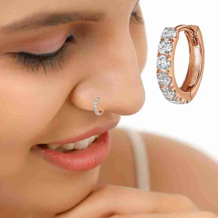 VAMA Crystal Gold plated Plated Metal Nose Ring Price in India Buy VAMA Crystal Gold plated Plated Metal Nose Ring Online at Best Prices in India Flipkart