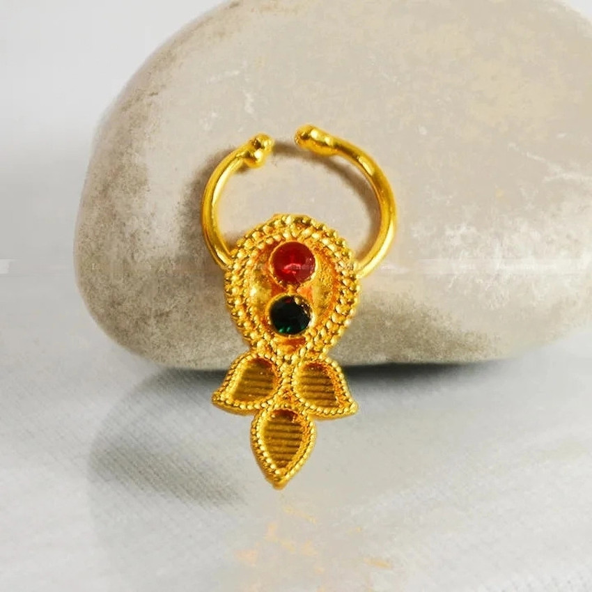 Gorkhastyle Gold plated Plated Brass Nose Ring Price in India Buy Gorkhastyle Gold plated Plated Brass Nose Ring Online at Best Prices in India Flipkart