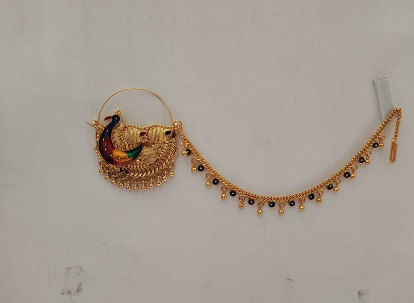 NATH DESIGN FOR BRIDAL Brass Plated Brass Nathiya Price in India Buy NATH DESIGN FOR BRIDAL Brass Plated Brass Nathiya Online at Best Prices in India Flipkart