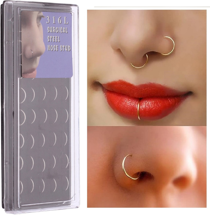 Metal top nose stud