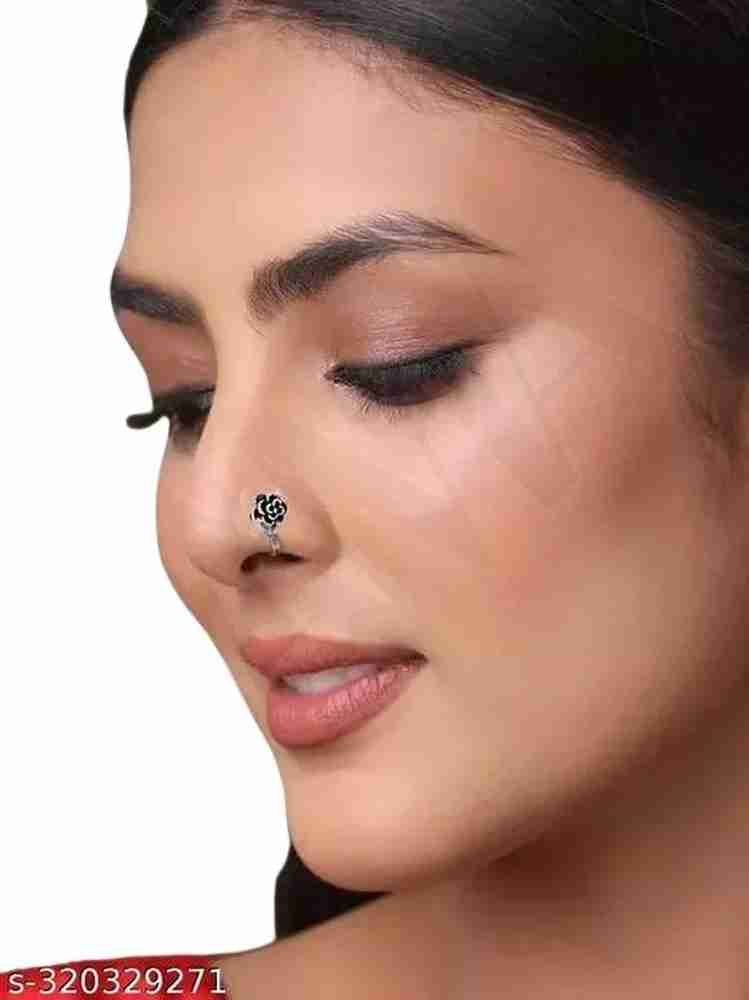 Black metal nose ring best sale