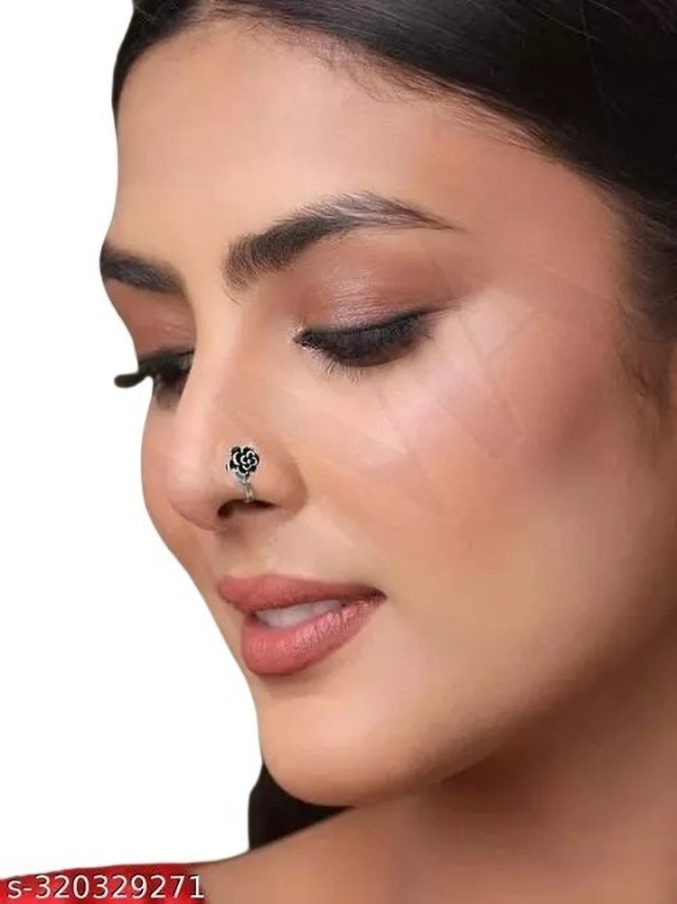 Black colour online nose pin