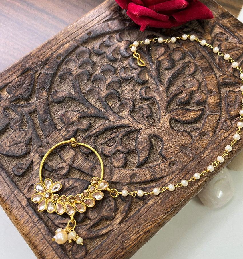 SATRANGI JEWEL Gold plated Plated Alloy Nose Ring Price in India