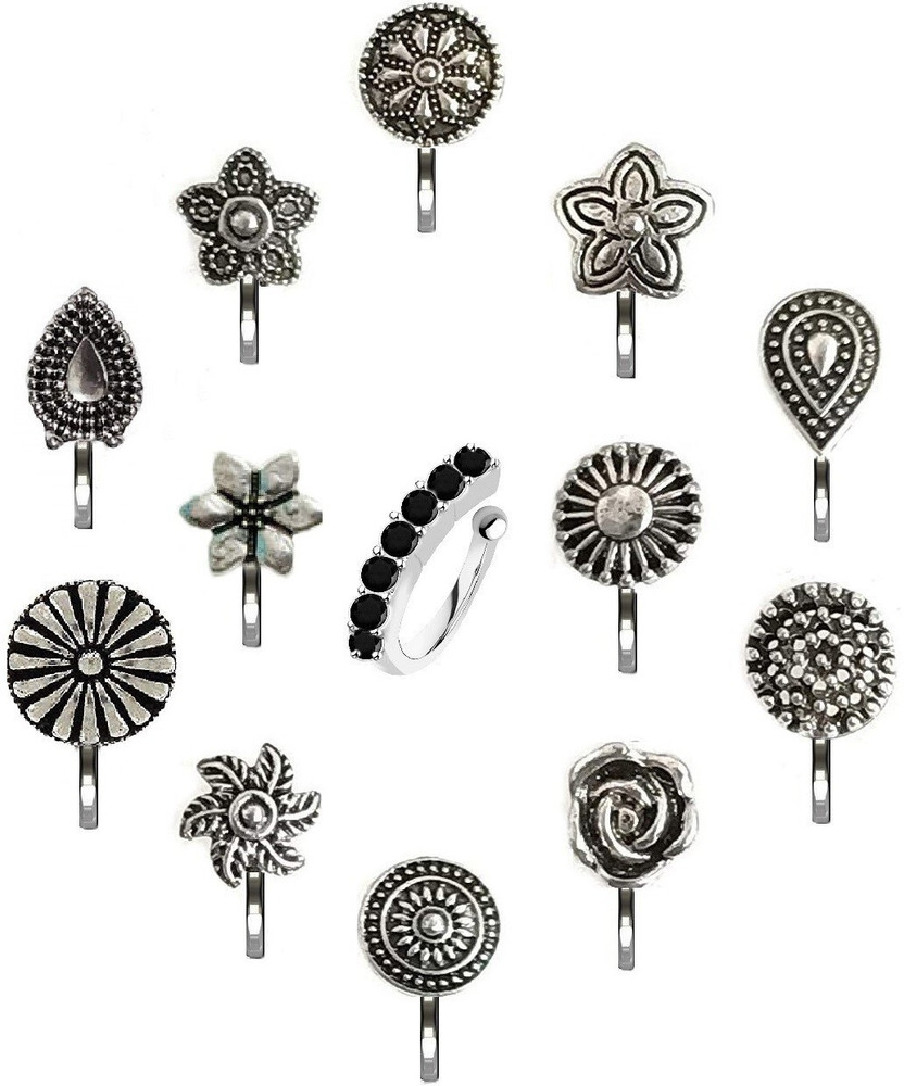 Black metal nose ring shop