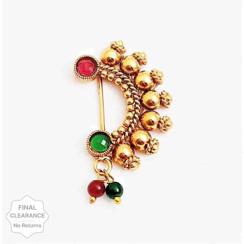 Yash Jewels Emporium Gold plated Plated Brass Nathiya Price in
