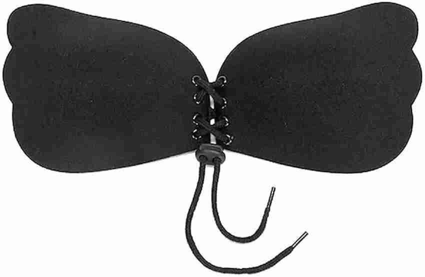 HASTHIP Black Silicone Strapless Push-Up Adhesive Bra Reusable