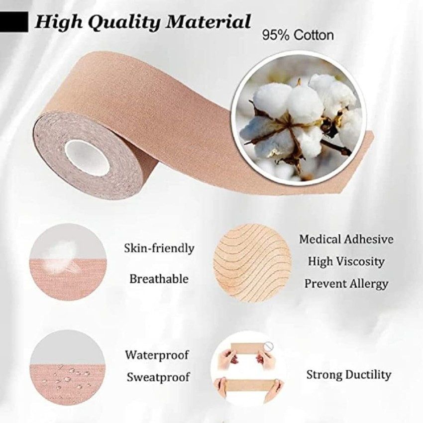 ZOMLINE Boob tape For Breast Lift Boob Tape for Strapless Dress for women  Nipple Tape Cotton Push Up Bra Pads Beige Pack of 1 Rs. 167 - Flipkart