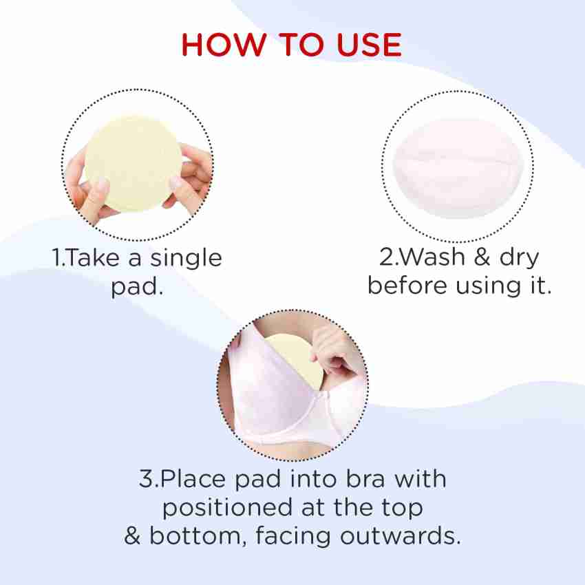 Buy LuvLap Natural Bamboo Washable Nursing Breast Pads With Lace, 10 pcs  Online at Best Price