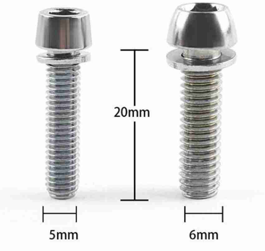 Lyla Nut Bolt Set 10pcs Bike Stem Screw Bicycle Bolts M5 M6x20mm