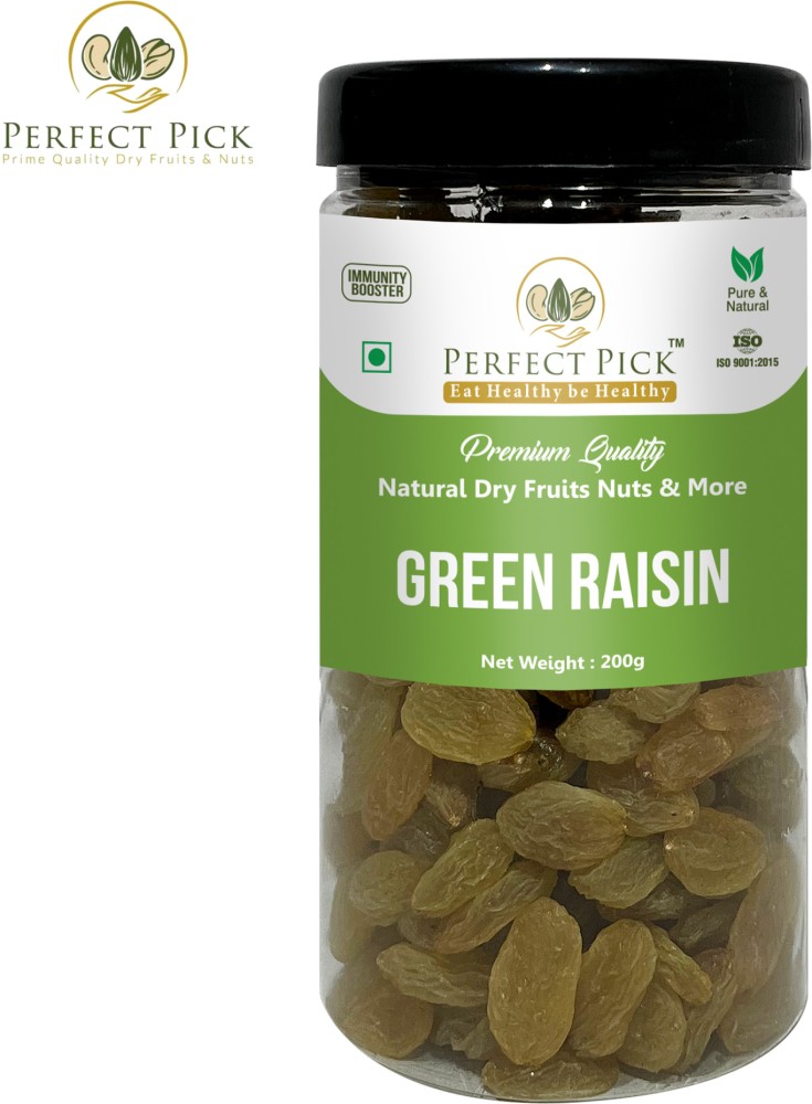 NATURE PRIME Black Raisins 1 Kg| Kismis | Rich In Iron & Vitamin B |  Seedless Green Kishmish | Healthy Snacks | Dry Fruits, Fresh