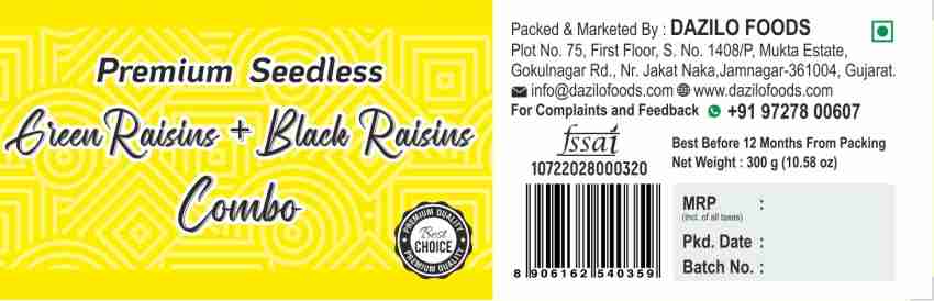 Raisins, Dark Seedless - 11 oz