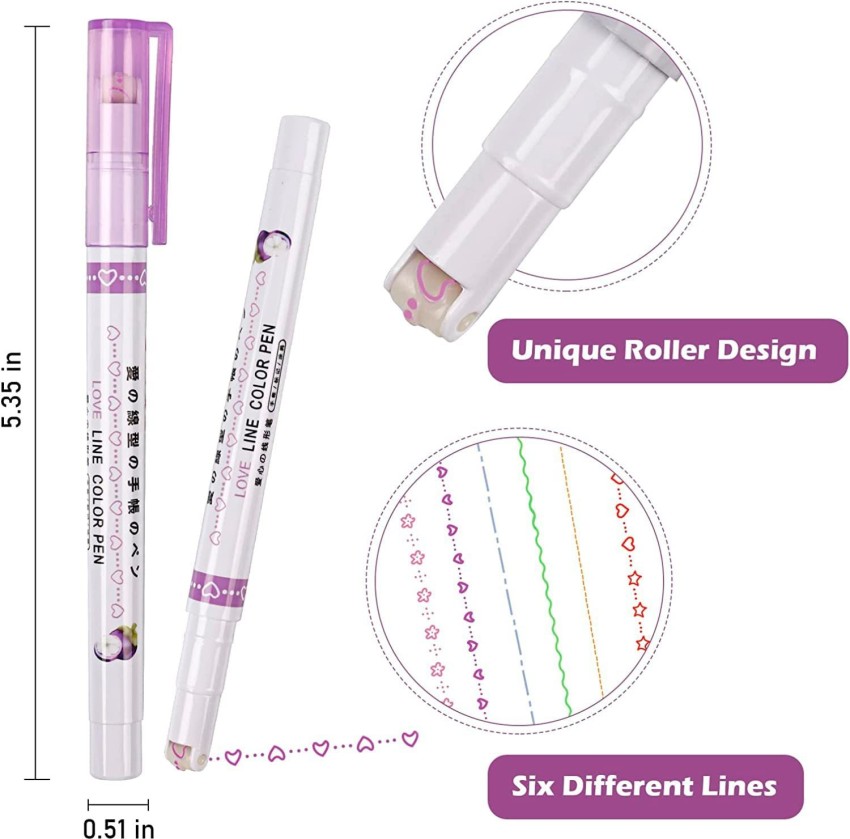 Best Gifts For Kids - Dual Tip Pens with 6 Different Curve Shapes