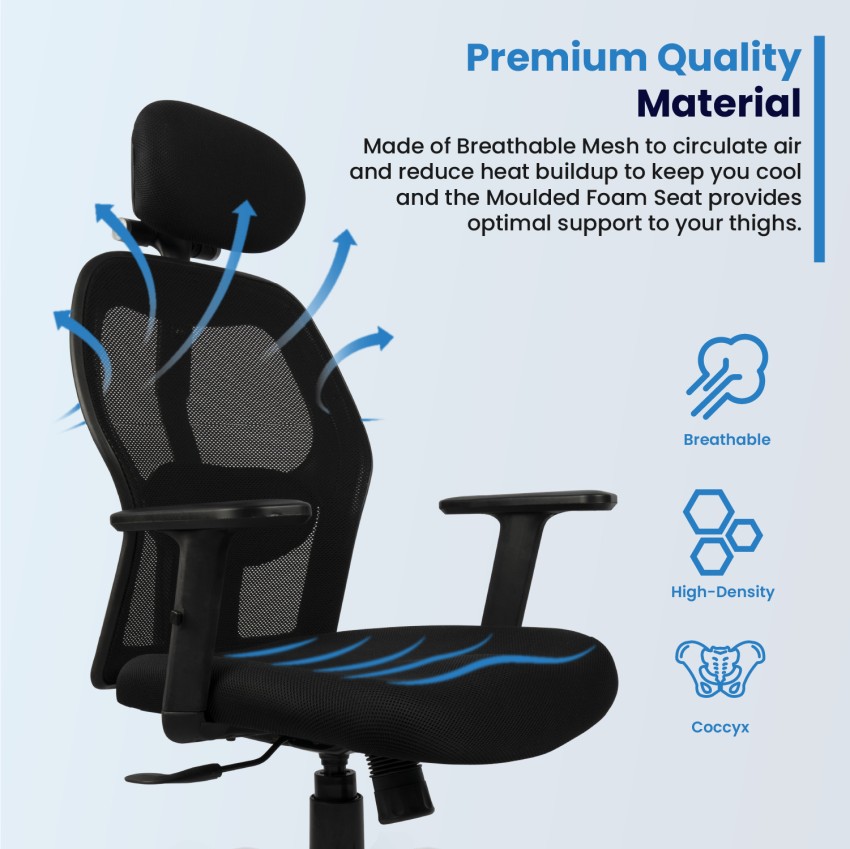 Apollo Office Chair, 4D Armrests, 2D Headrest, Adjustable Lumbar