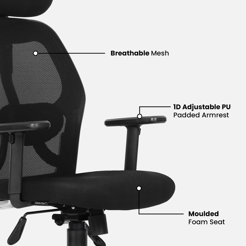 Green soul york high new arrivals back mesh office chair