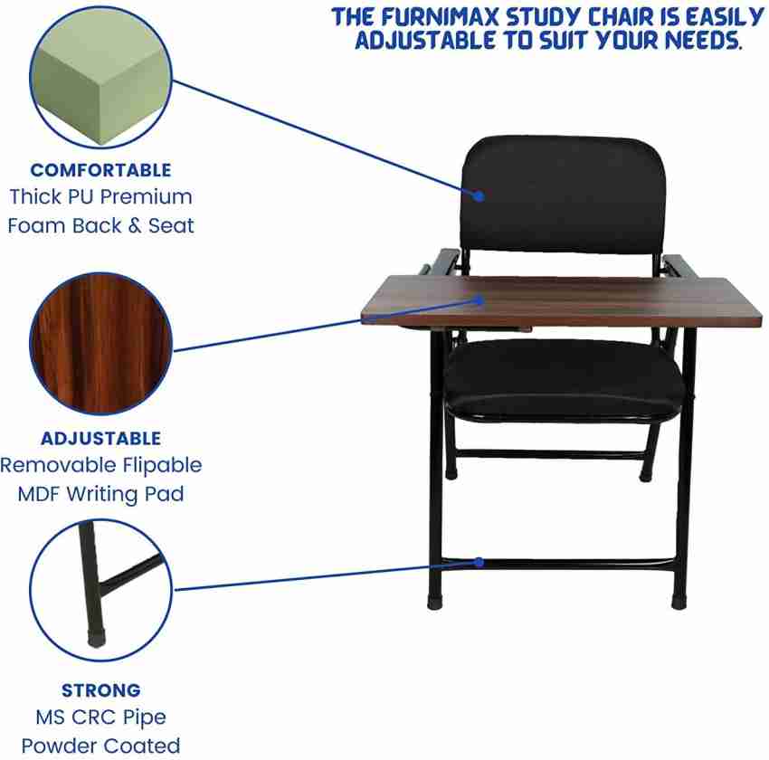 FURNIMAX Folding For Study with Cushion and Writing Pad Ergonomic