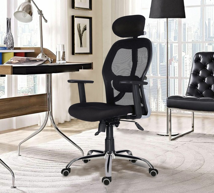 Mesh office discount chair with headrest