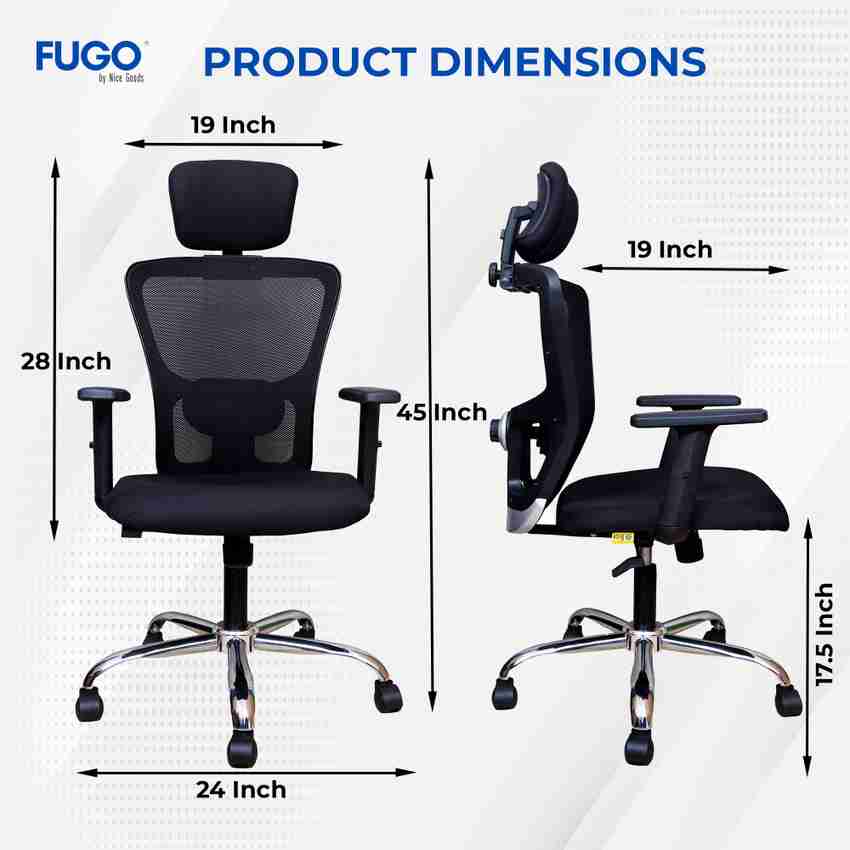 Desk chair with on sale arms
