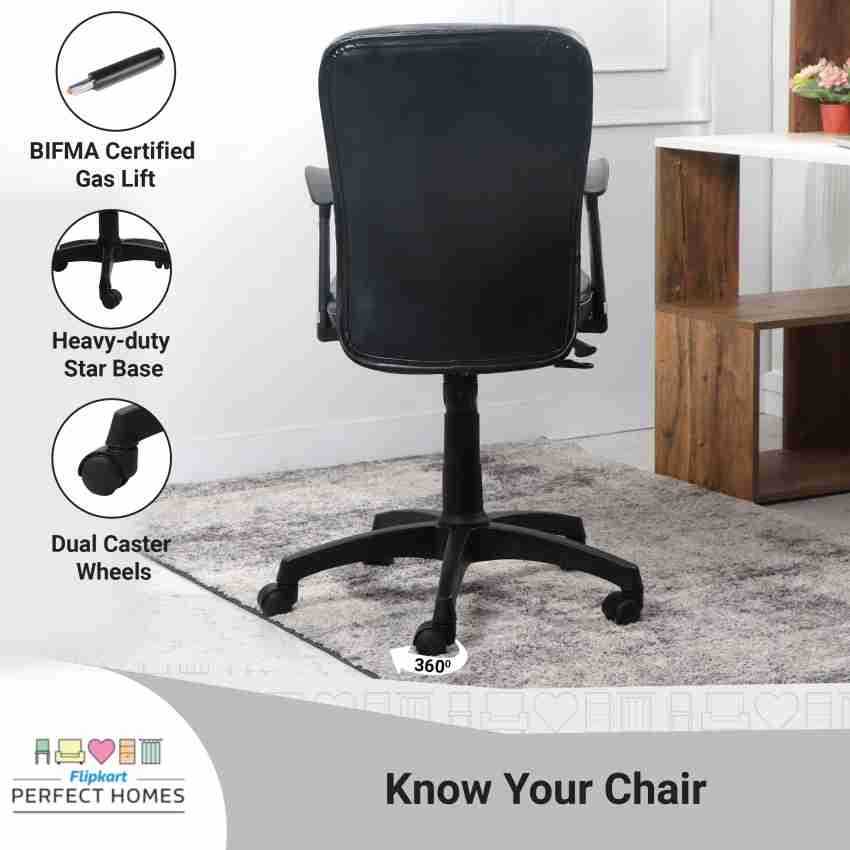 Flipkart Perfect Homes Leatherette Office Arm Chair Price in India