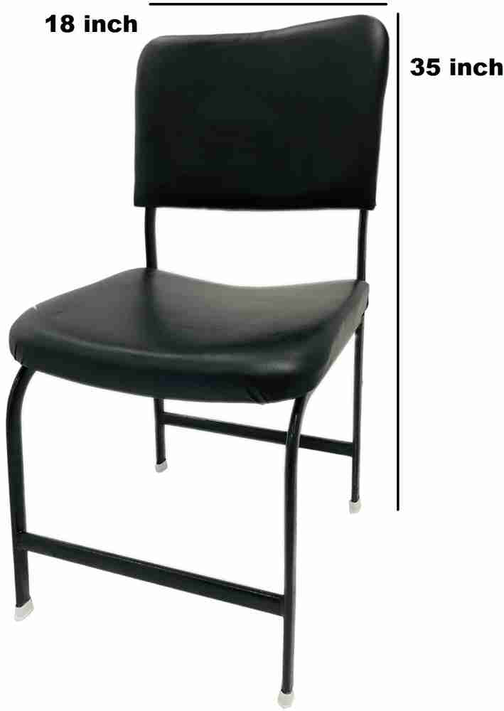 RATISON Exclusive Office Chair Visitor Study Chair Without arm Rest with Iron Frame and Fabric Cushioned seat Back Chair Without Wheels Holds up to 140 kg Fabric Office Visitor Chair Price in