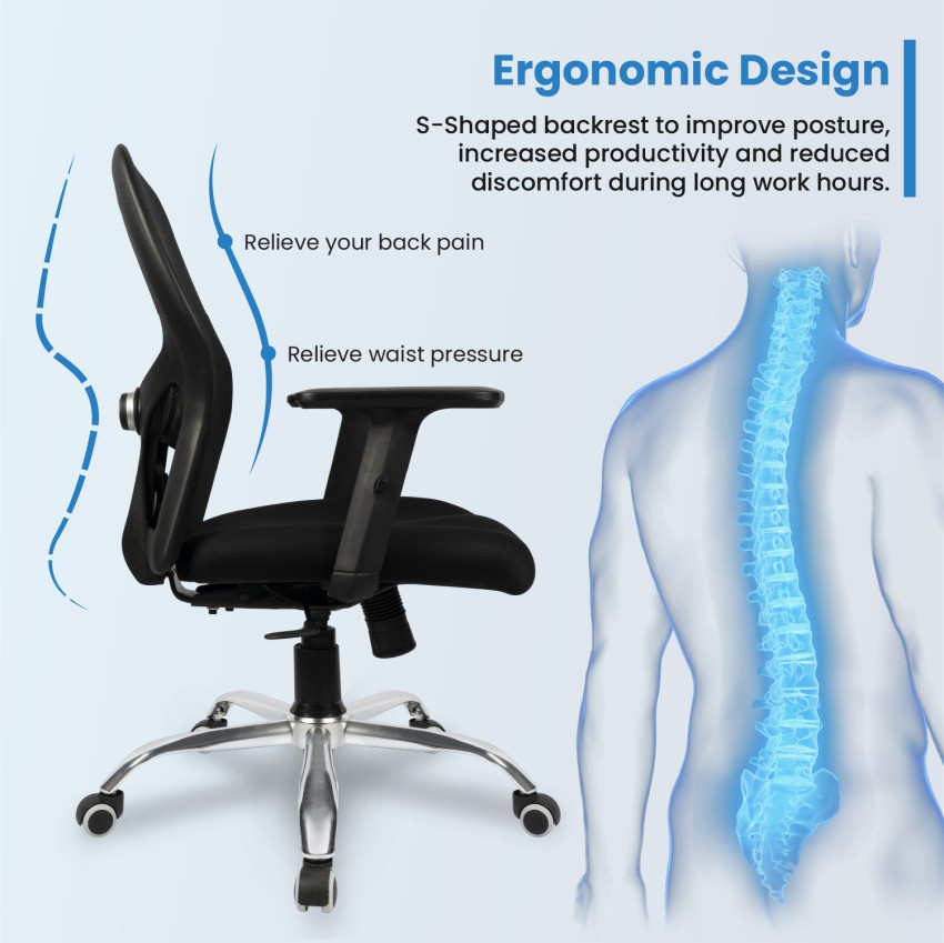 Ergonomic office chair for back online pain