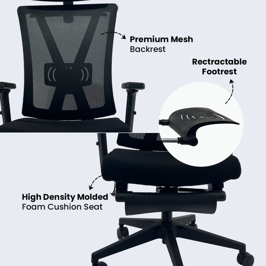 Poise study chair with net outlet back