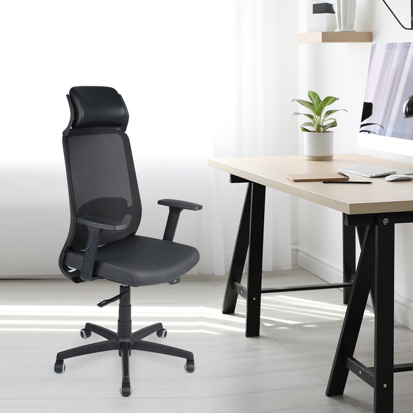 Nilkamal thames leatherette office arm discount chair