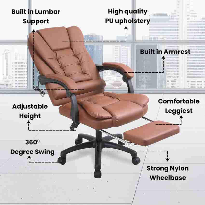 SAVYA HOME Virtue Chair with Armrest, High Comfort Home Chair, Office Chair,  Study chair Leatherette Office Adjustable Arm Chair Price in India - Buy  SAVYA HOME Virtue Chair with Armrest