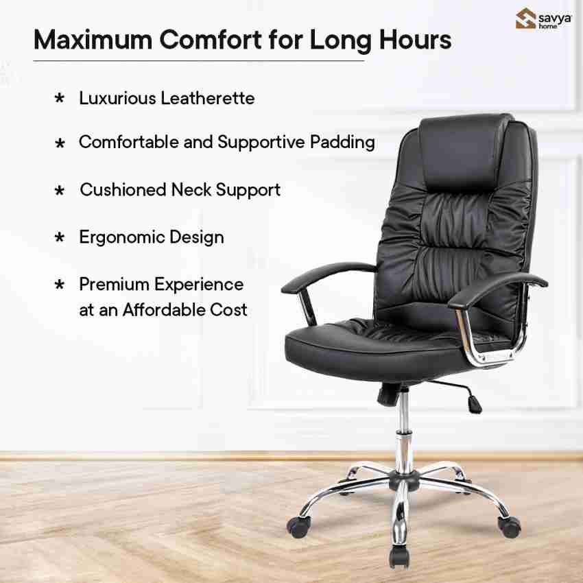 High back executive best sale chair in black leatherette