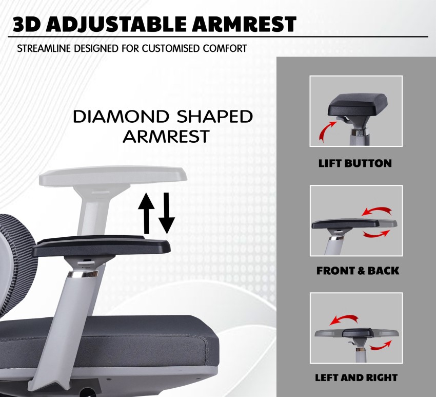 Styleseat Adjustable Back Support Headrest 3D Armrest with